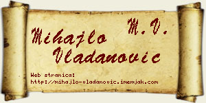 Mihajlo Vladanović vizit kartica
